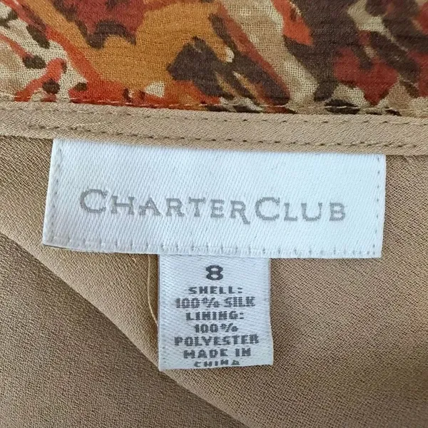 Charter Club Paisley 100% Silk Wrap Midi Skirt Size 8 - Image 3