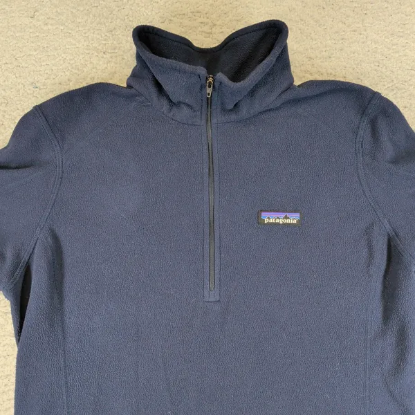 Patagonia Womens Micro D Quarter-Zip Fleece Pullover Navy Blue 26276 Size M - Image 3
