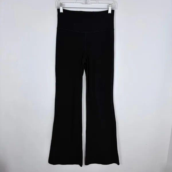 Athleta Elation Ultra High Rise Flare Pant Black Soft Yoga Stretch Size Small - Image 2