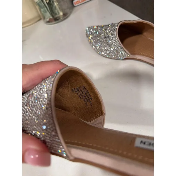 Steve Madden pointed-toe rhinestone mules with a flat slip-on design 9 - Image 4