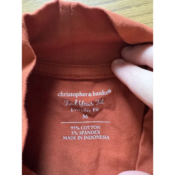 Christopher & Banks Find Your‎ Fit Everyday Fit Medium Sleeveless Top Mock Neck - Image 3
