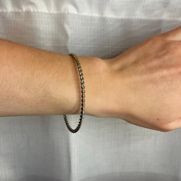 Silver Twist & rhinestone jewel Ball Bracelet Set costume unbranded regency glam - Image 4