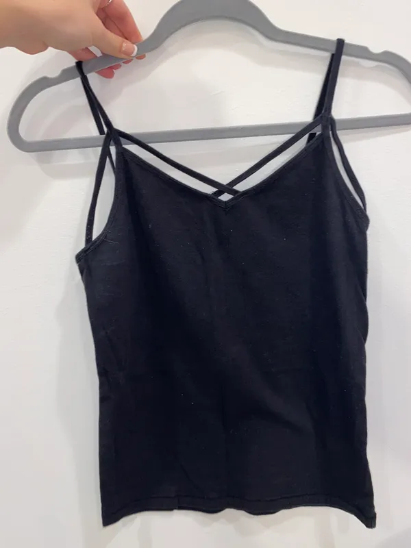 V Neck Black Cami - Image 3