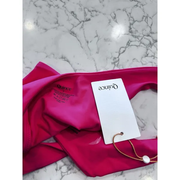 NWT Quince Dipped High Rise High Leg Bikini Bottoms Size Small - Image 3