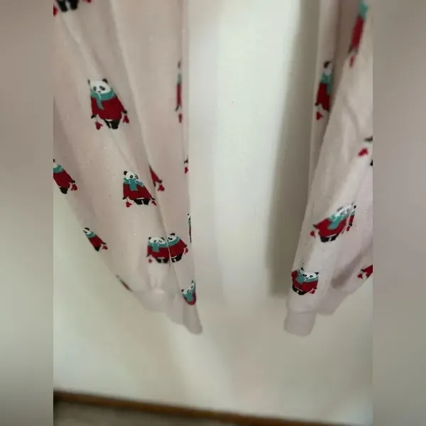 AEO American Eagle Panda PJ Pants Size M Pink - Image 8
