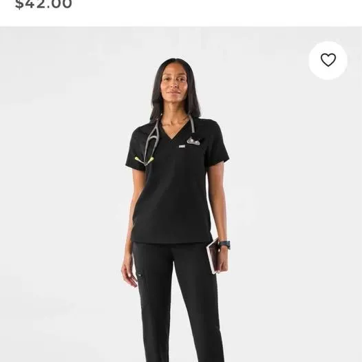 Figs black scrub top - Image 4