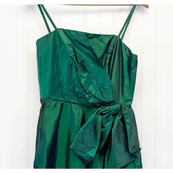 VTG 80s‎ Alyce Design Womens 10 Emerald Green Gown Dress Formal Holiday Prom - Image 7