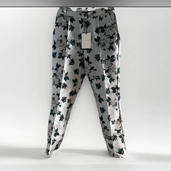 Anthropologie En Saison Floral Jacquard straight Trousers Sz S Women’s Pants NWT - Image 5