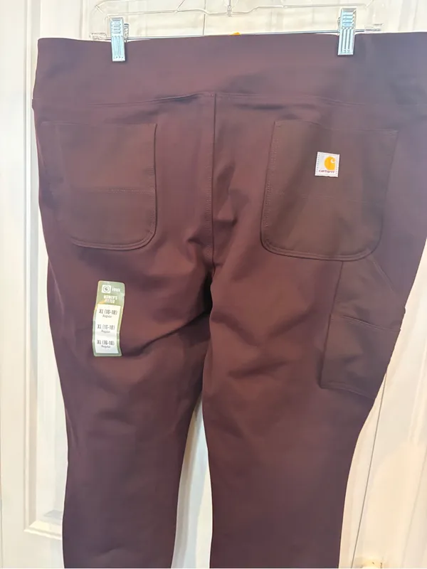 Carhartt burgundy force fitted midweight utility leggings size XL - Image 5