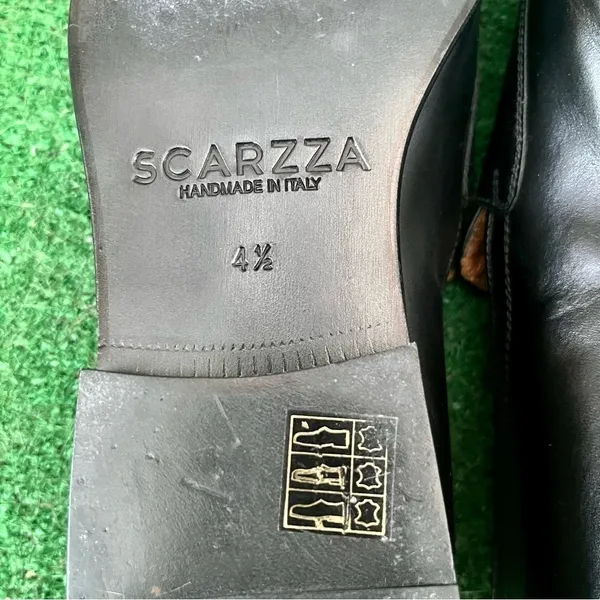 Scarzza Handmade Leather Loafer Flats Size 7.5 Black - Image 5