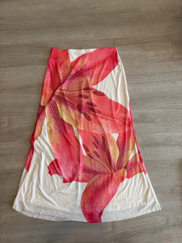 Amazon Floral Mesh Boho Maxi Skirt - Image 3