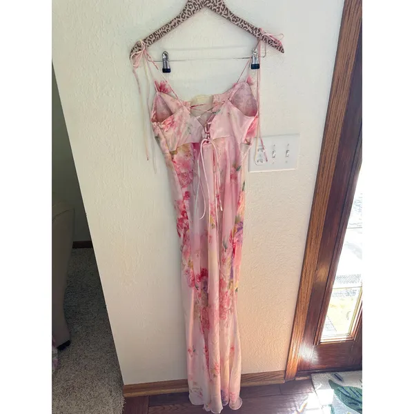 FOR LOVE & LEMONS Lisa Maxi Dress in Pink Size Large - Image 10