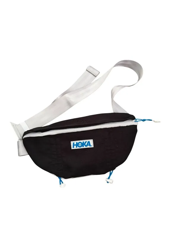 HOKA Black White Adjustable Unisex Fanny Pack Waist Bag - Image 7