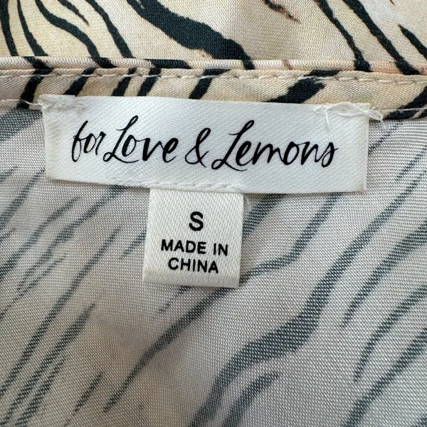 For Love & Lemons Joselyn Slip Midi Dress in Zebra Tiger Print size Small $135 - Image 8