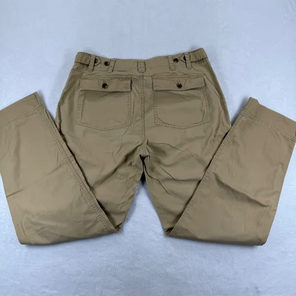 Lauren Ralph Lauren 12 Khaki Tan‎ Herringbone Cotton Straight Leg Chino Pant - Image 2