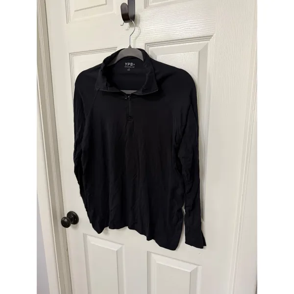 YPB Abercrombie & Fitch Womens‎ Quarter Zip Long Sleeve Activewear Top Black S - Image 3