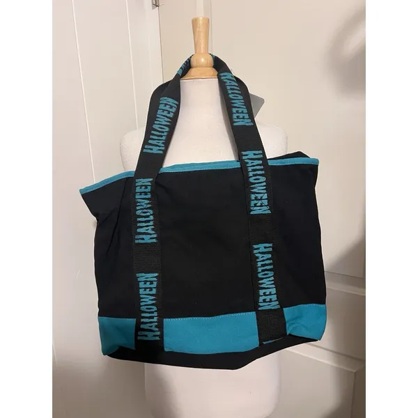 Disney Parks Halloween Mickey Mouse‎ Glow In Dark Tote Bag Jack O Lantern 2023 - Image 2