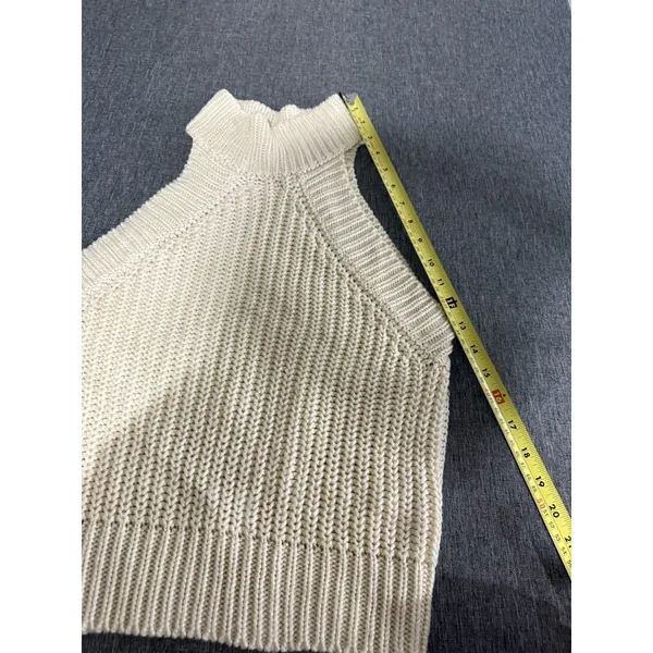 By The Way Women's Cream Knit Halter Cropped Top Sz S - Image 6