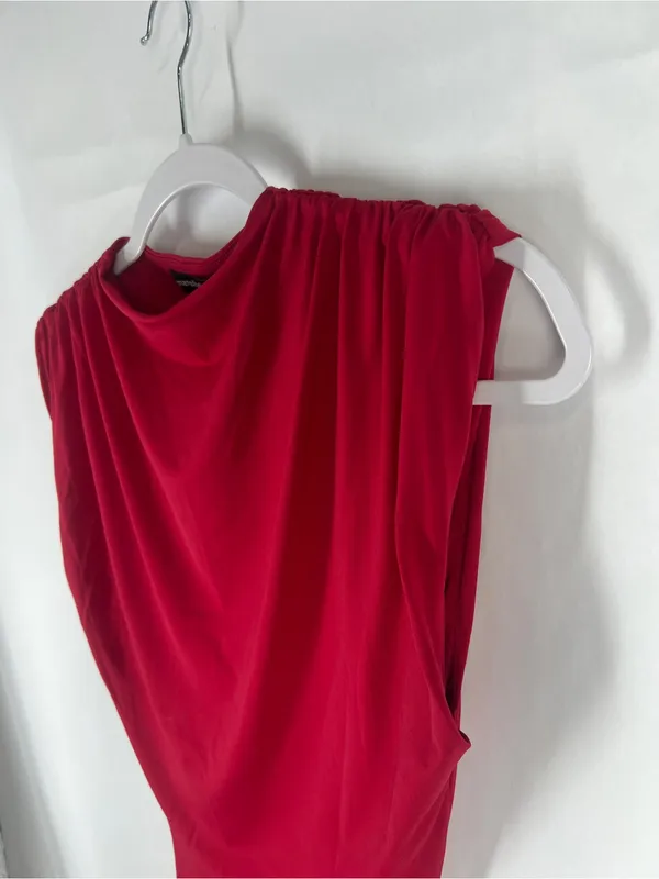 Mars The Label Red Draped Shoulder Mini Dress UK 4 / US 0 - Image 3