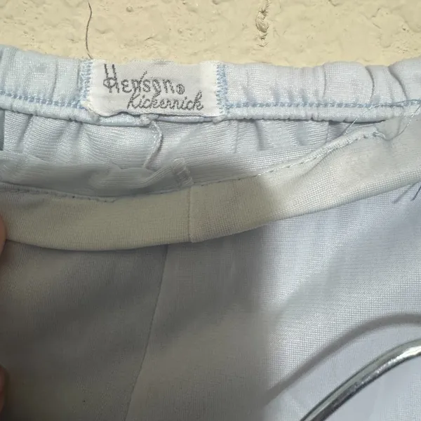 Vintage Henson Kickernick Women Pajamas Light Blue Nylon Lace Set 2pc Fair - Image 8