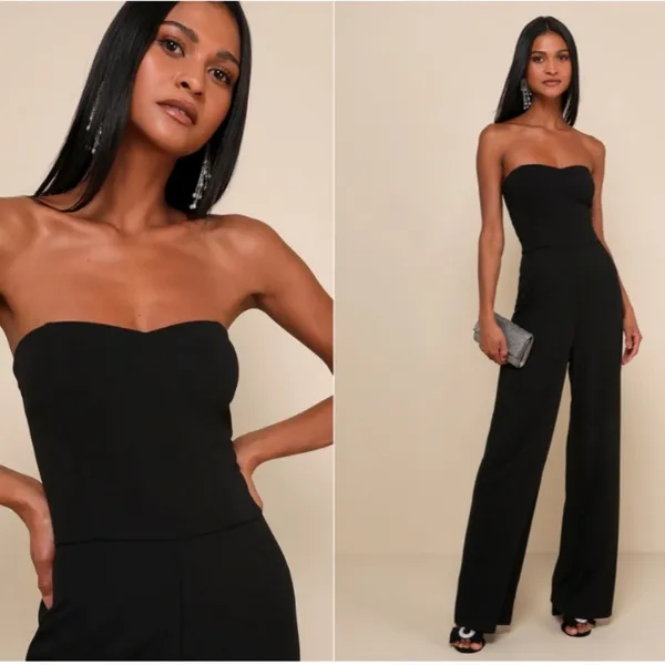 LULU's Sexy Chic Elegant Wedding Special Event Prom Sophisticated Jumpsuit - Image 2