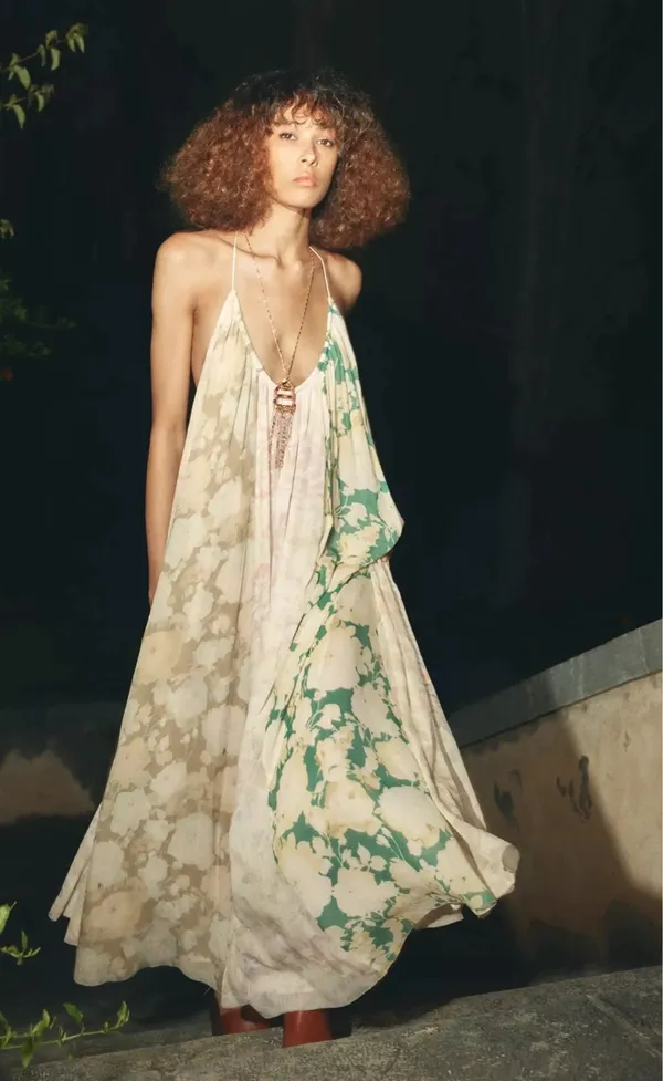 Zara Floral Halter Dress flowy summer casual vacation bohemian - Image 11