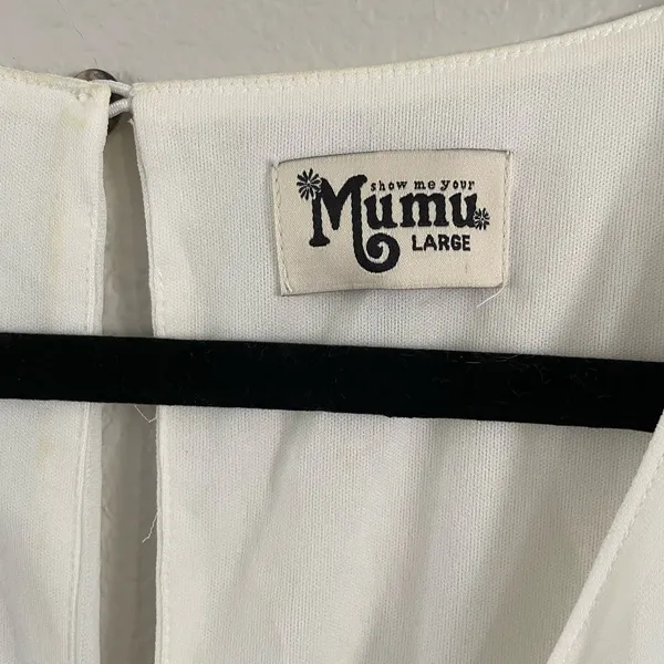 new Show Me Your Mumu Short Sleeve White Maxi Dress size Large L - Image 4