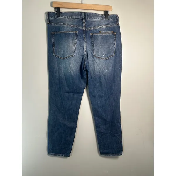 J.Crew Distressed Boyfriend Jeans Medium Wash‎ Ripped Patched C6982 Size 29 - Image 4