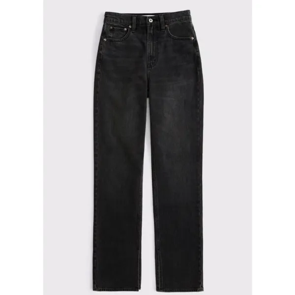 Abercrombie & Fitch 90’s ultra high rise straight black wash jeans 26/2 s - Image 2