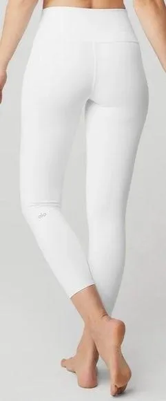 ALO Yoga 7/8 High Waist Air Brush Leggings White Size M - Image 2