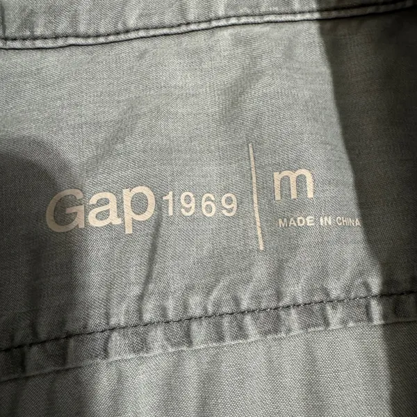 Gap 1969 Womens Grey Lyocell Denim Button Down Tunic Shirt‎ Size M Career - Image 8