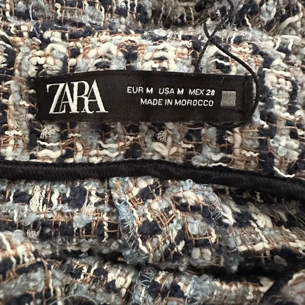 NWOT Zara plaid tweed skirt sz M - Image 9