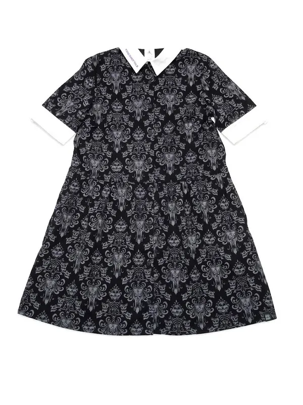 NWT Disney The Haunted Mansion Wallpaper Glow in the Dark Shirt Dress S - Image 2