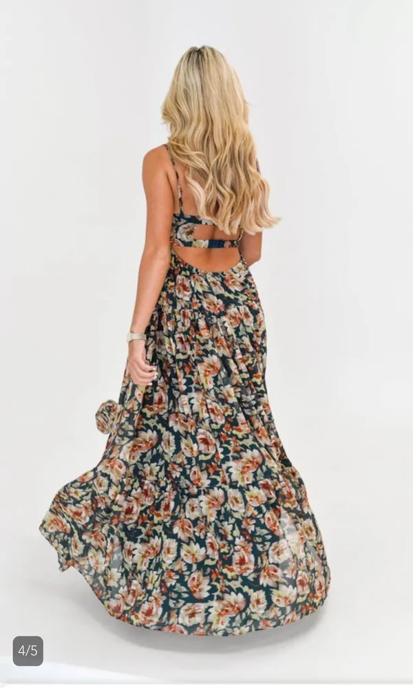 Fancy Boutique Floral Dress Multi Size L - Image 3