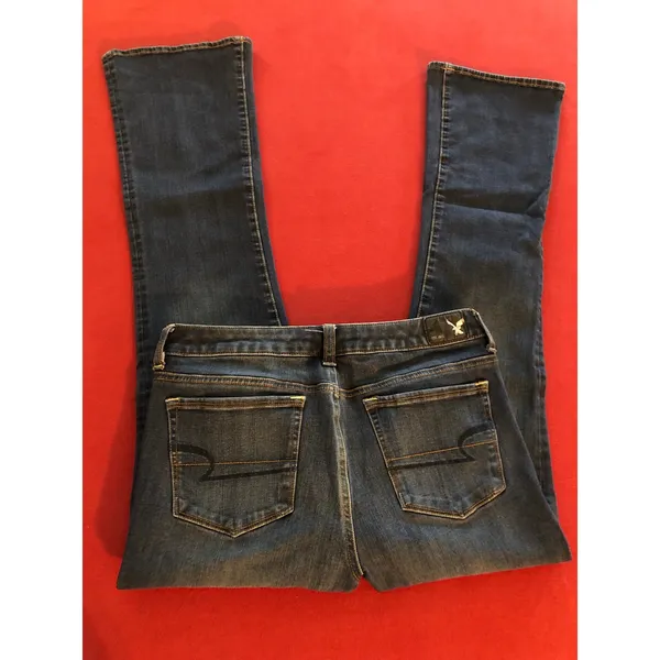 American Eagle skinny kick bootcut flare blue jeans Size 8 - Image 6