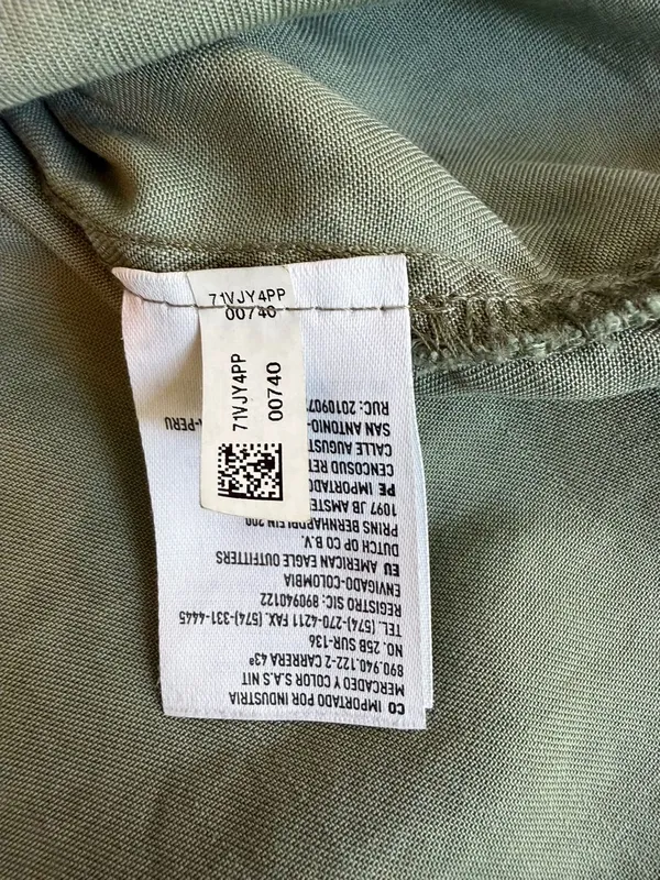 American Eagle Sage Green Lyocell Button Front Utility Shirt Medium - Image 7