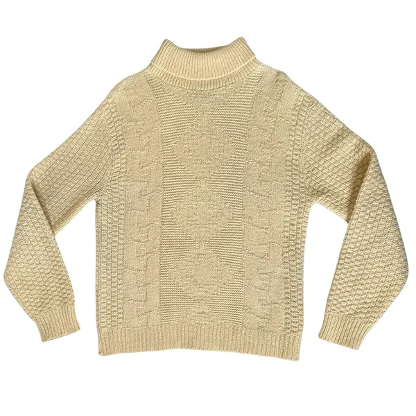 Vintage Walker Wool Blend Knit Turtleneck Sweater M Repair Project DIY - Image 2