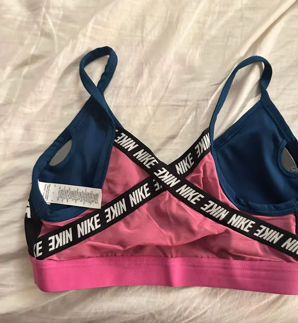 Nike blue and pink sports bra - Image 3