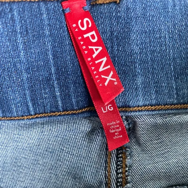 Spanx Jean-ish Ankle Leggings Wmns Large High Rise Skinny Denim Medium Wash Blue - Image 4