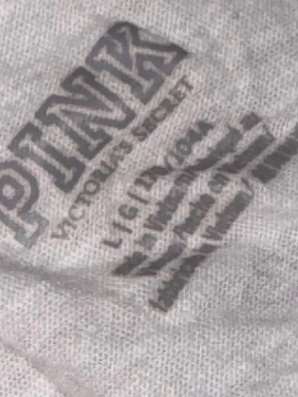 Victoria’s Secret pink white grey gray short sleeve shirt top - Image 3