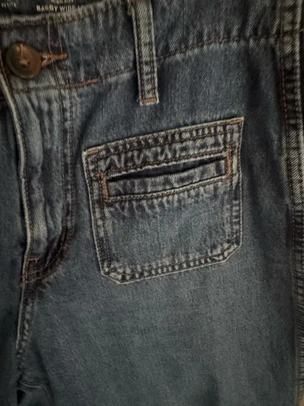 Old Navy Navy Baggy Wide Leg Jeans - Image 2
