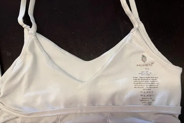 FP Movement Camisole Tank Top Womens Small White Stretch Ruched Crop Jersey - Image 6
