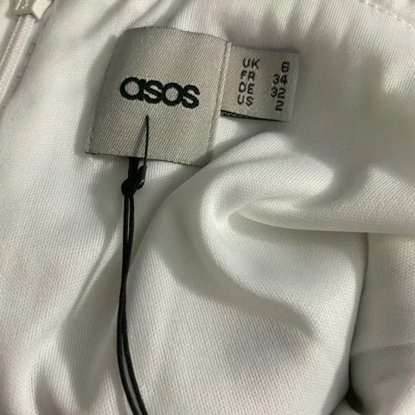 ASOS Floral One Shoulder Maxi Dress‎ in White Size 2 - Image 11