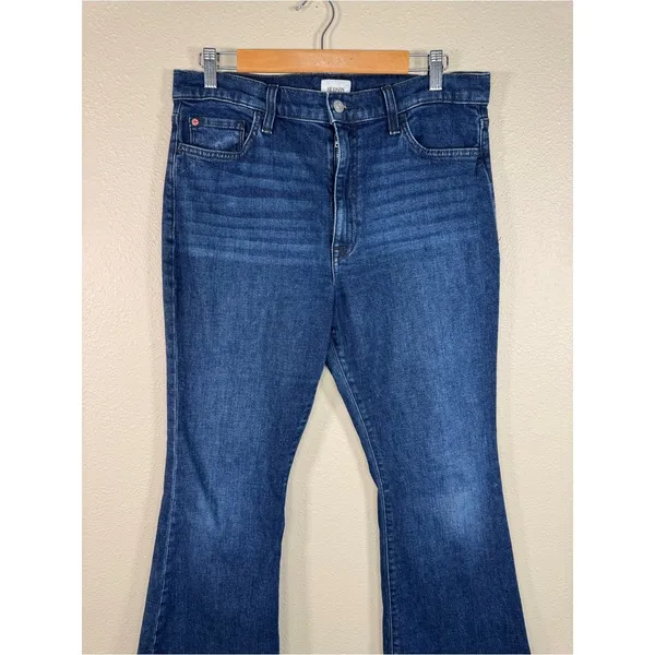 Hudson Heidi High Rise Flare Jeans Womens 32 Blue Dark Wash Denim Casual Fall - Image 12