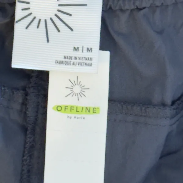472 | Aerie OFFLINE Nylon‎ Relaxed Fit Running Athletic Shorts Black Womens M - Image 6