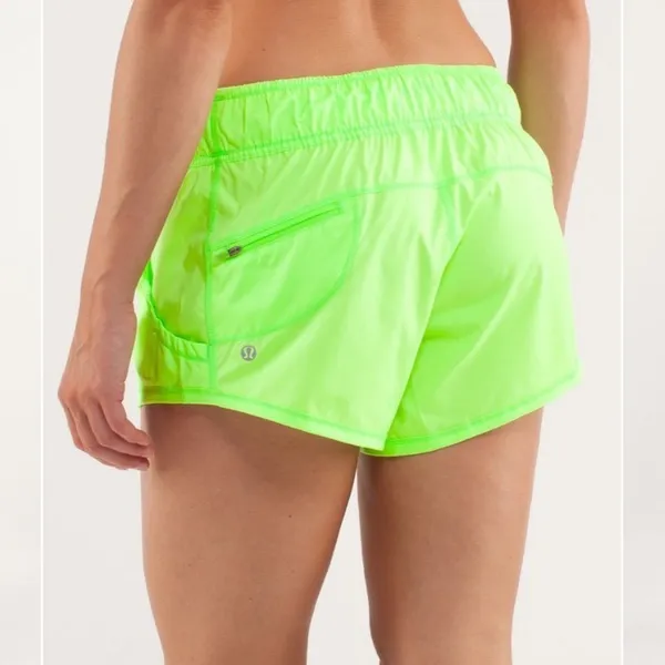Lululemon Work It Out Shorts Zippy Green Neon Low Waist Workout Gym Size 8 - Image 2