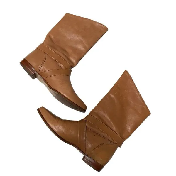 Vintage Frye tan leather pull‎ on riding boots 9 - Image 6