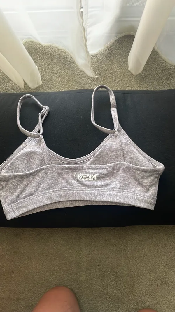 Bombshell Sportswear Sports Bra Grey - Image 2