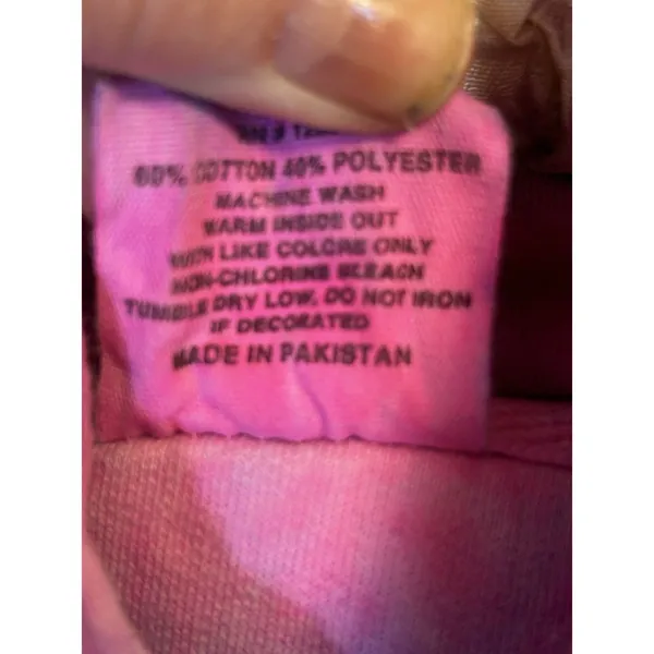 Destinations USA XL Tie Dye Be Kind Hoodie Pink Blue Yellow Graphic Pullover Top - Image 5