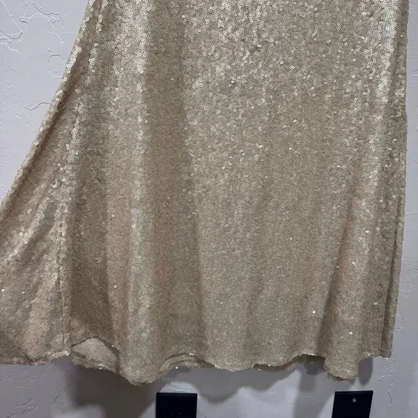 Lulus Rose Gold Sequins Mermaid Skirt XS - Image 3
